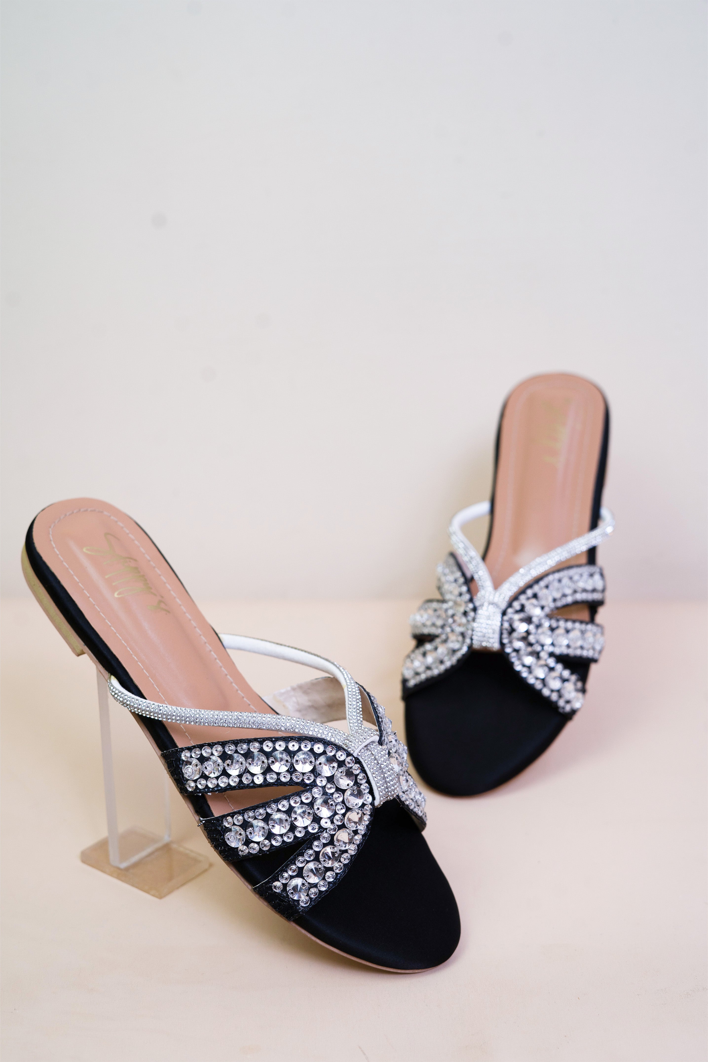 SLP crystal embellished flats