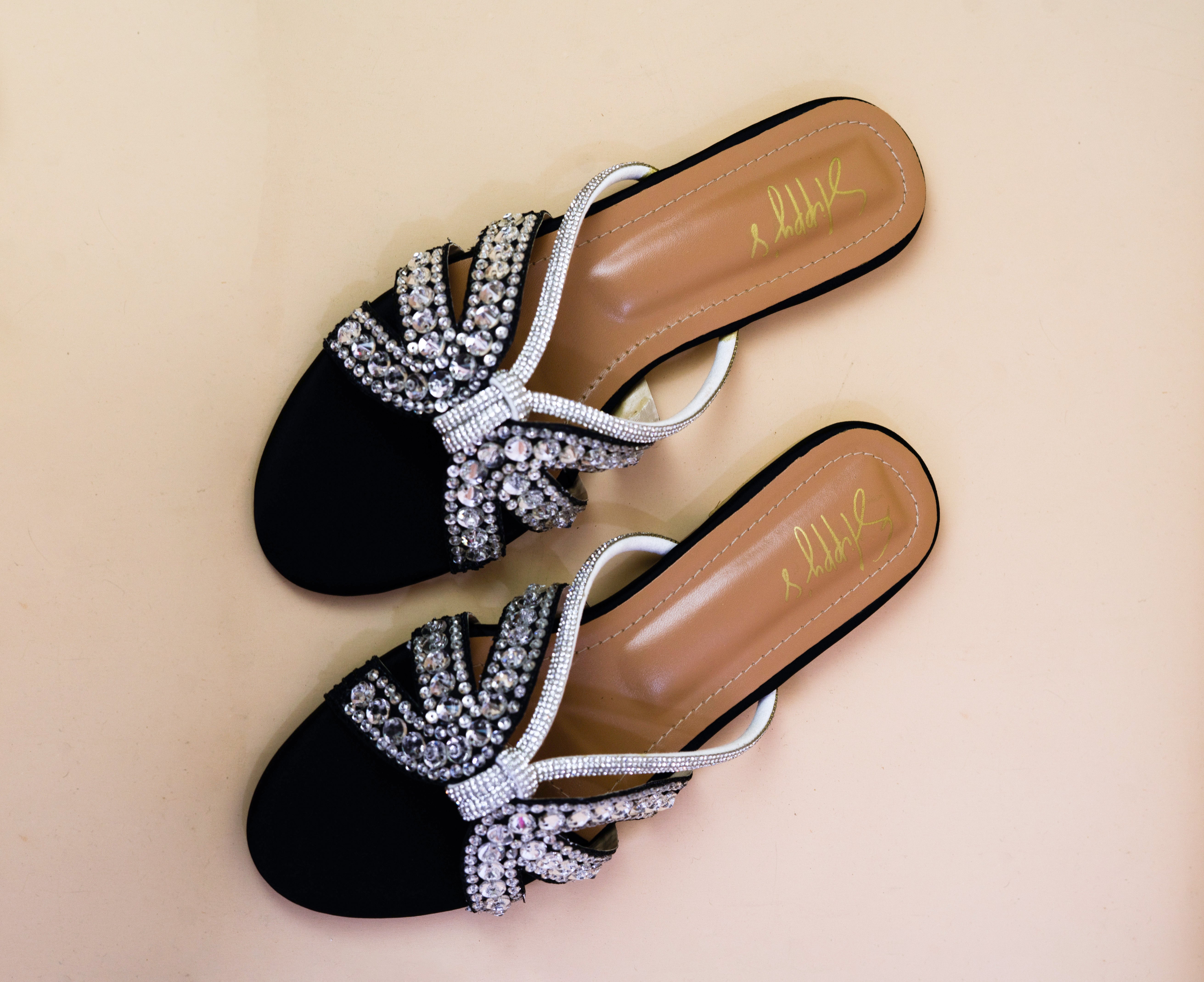 SLP crystal embellished flats