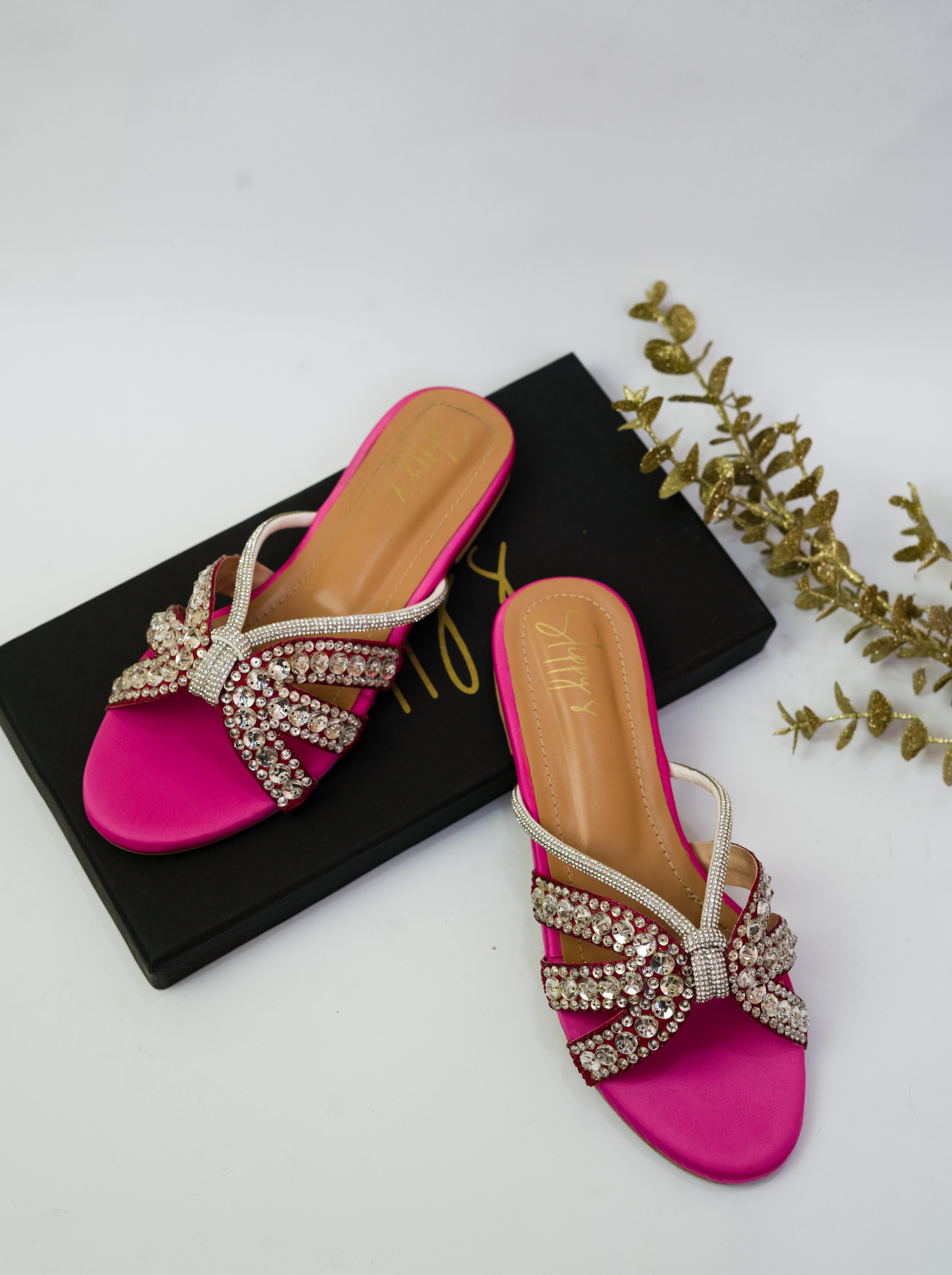 SLP crystal embellished flats