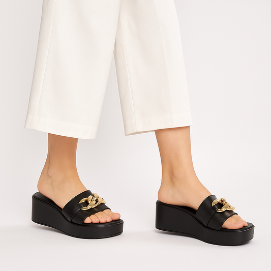 CHAIN WEDGE – BLACK