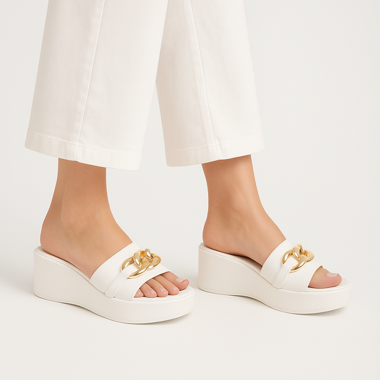 CHAIN WEDGE – WHITE