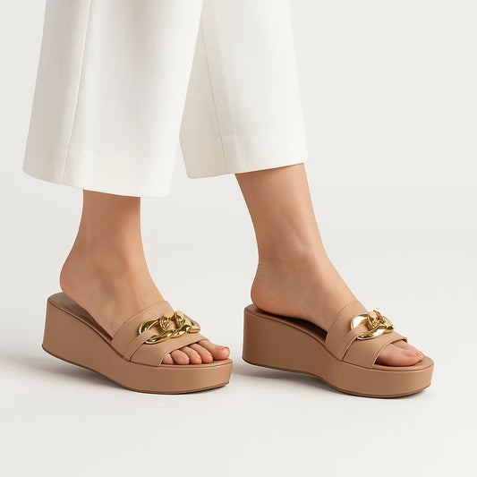 CHAIN WEDGE – BROWN
