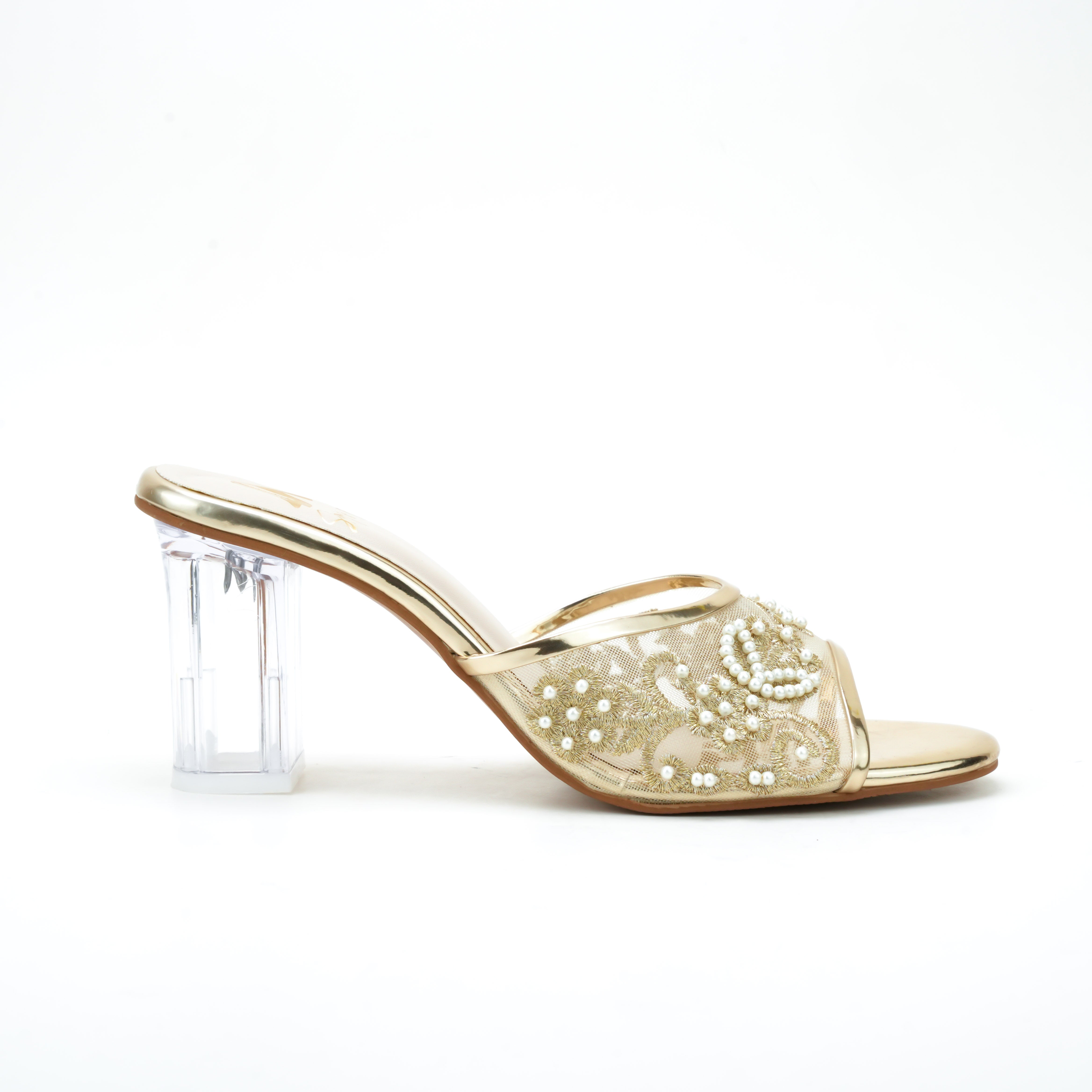 CRYSTAL PEARL BLOOM HEEL